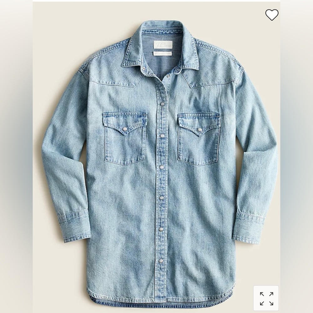 J. Crew Relaxed-fit western chambray shirt NWOT
